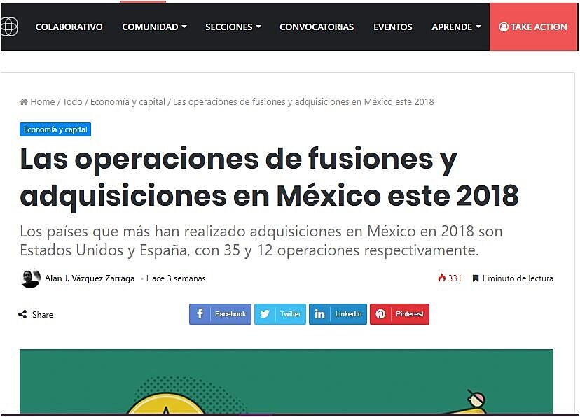 Las operaciones de fusiones y adquisiciones en Mxico este 2018